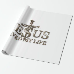 Papel De Regalo Jesucristo Salvó Mi Vida Regalo Para Mujeres Hombr