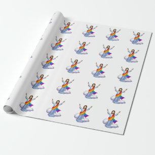 Papel De Regalo Jesús Arcoíris