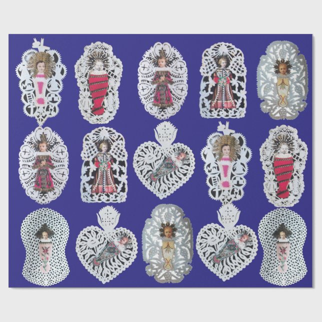 Papel De Regalo Jesús del Niño,Papel tallado de Navidades antiguos (Superficie plana)
