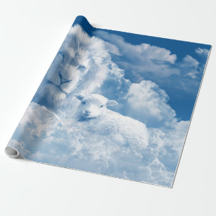 PAPEL DE REGALO JESÚS EL LAMB Y JESÚS EL LEÓN