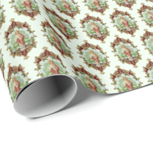 Papel De Regalo Jesús Elegante del Sagrado Corazón Religioso