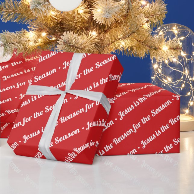 Papel De Regalo Jesús es la razón del rojo estacional (Vacaciones)
