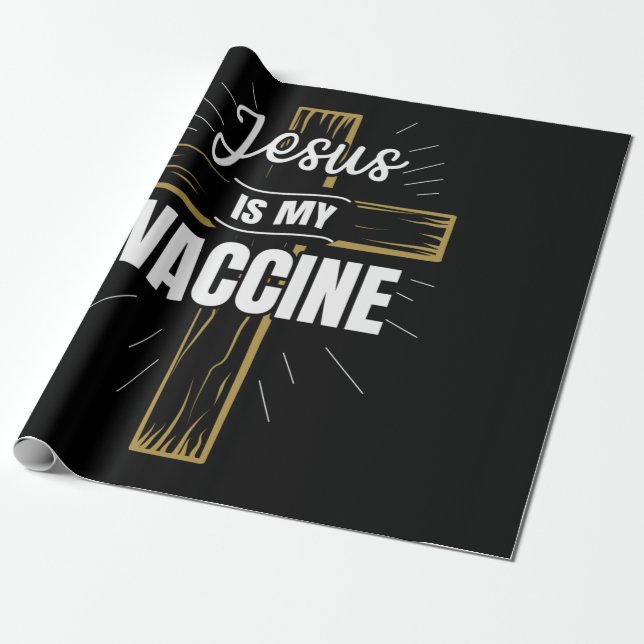 Papel De Regalo Jesús Es Mi Vacuna Fe Cristiana (Desenrollado)