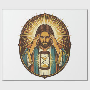 Papel De Regalo Jesús Impaciente Cargando Reloj de Arena Internet