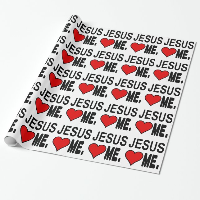 Papel De Regalo Jesús me ama los regalos de Jesús (Desenrollado)