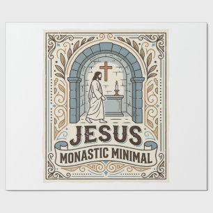 Papel De Regalo Jesús Monástico Minimalista Jesús Monástico Minima