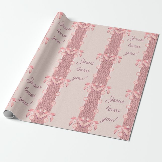 Papel De Regalo ¡Jesús te quiere! (Desenrollado)