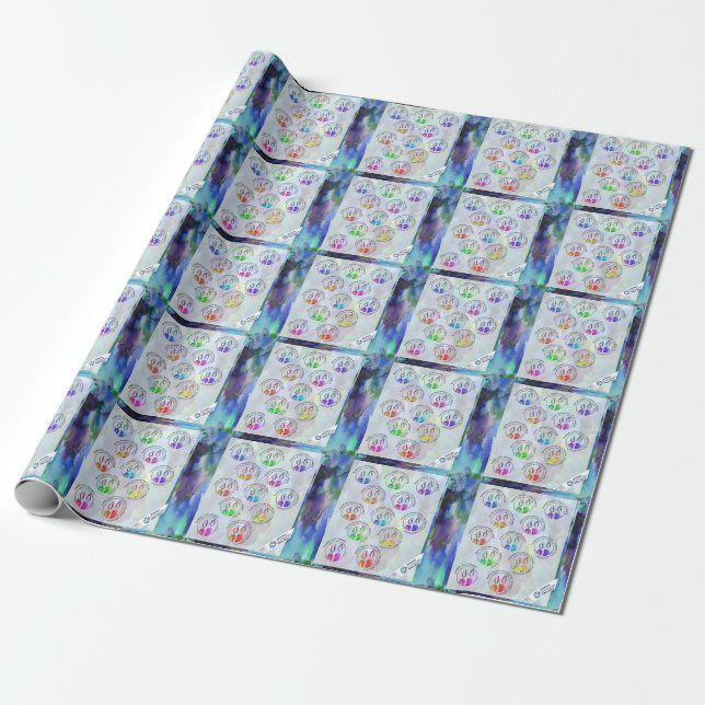 Papel De Regalo Jewish Sabbath Greetings Around the World Sticker (Desenrollado)