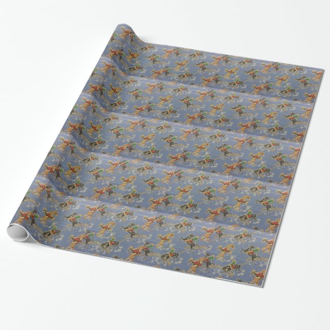 Papel De Regalo Jinete del Bronc de la vaquera (Desenrollado)