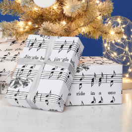 Papel De Regalo Jingle Bells Sheet Navidades de música envolviendo