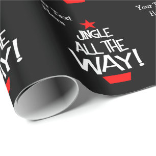 Papel De Regalo Jingle todo el camino personalizado del árbol de 