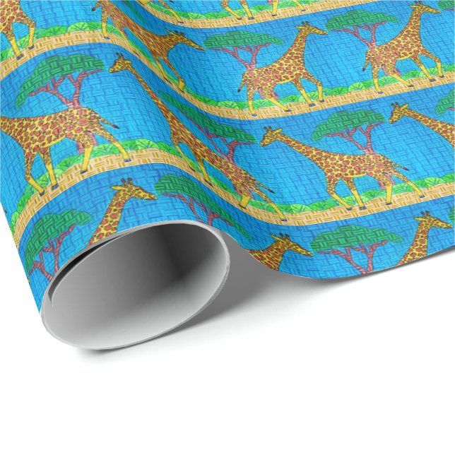 Papel de regalo - Jirafa (Esquina del rollo)