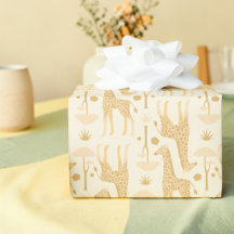 Jirafa Amarilla Neutral Safari Regalo Salvaje Uno