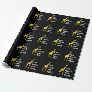 Papel De Regalo Jirafa divertida con juego de palabras