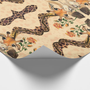Papel De Regalo Jirafa Romántica - Caballero - Divertido