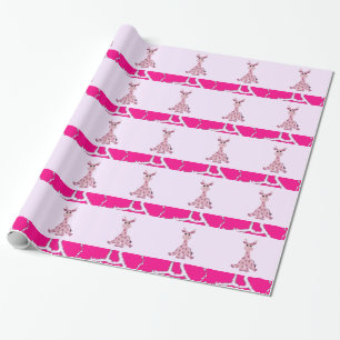 Papel De Regalo Jirafa sentada con estampado de piel de jirafa