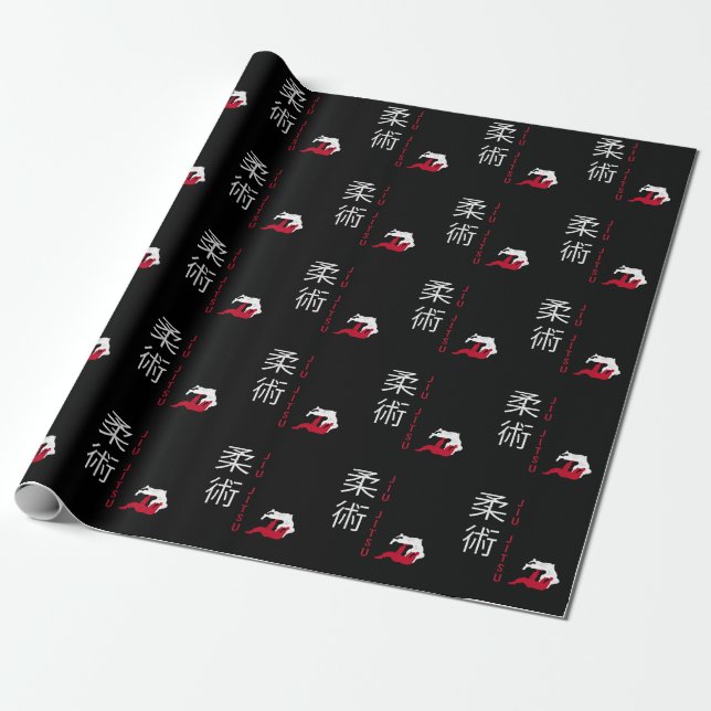 Papel De Regalo Jiu Jitsu Artes Marciales Japonesas (Desenrollado)