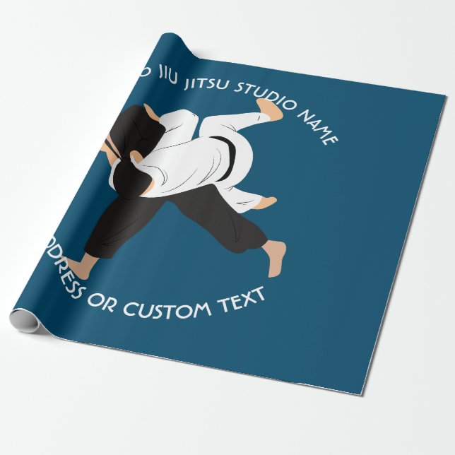 Papel De Regalo Jiu Jitsu Judo Martial Arts Studio (Desenrollado)