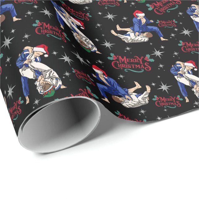 Papel De Regalo Jiu-Jitsu Merry Christmas Wrapee Paper (Esquina del rollo)