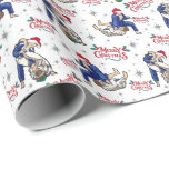 Papel De Regalo Jiu-Jitsu Merry Christmas Wrapee Paper<br><div class="desc">Jiu-Jitsu Feliz Papel de Envoltura de Navidad. El color del papel es blanco. Disponible en varios colores,  tamaños y dos acabados. www.hotpocketgraphics.com</div>