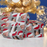Papel De Regalo Joe and Kamala Santa Hat Funny Christmas Silver<br><div class="desc">This design includes Joe Biden and Kamala Harris each with a Santa Hat - campaign wrapping paper will be fun for the holidays or any occasion. Classic fonts are used to make this a popular and traditional design for this election.</div>