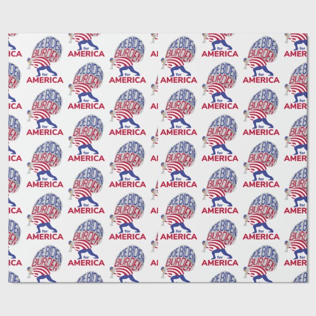 Papel De Regalo Joe Biden Carga para América (Costura)