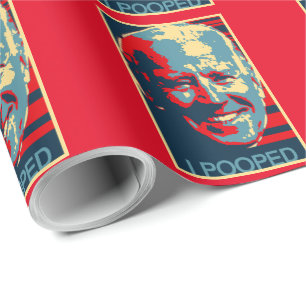 PAPEL DE REGALO JOE BIDEN FUNNY YO HAGO PALABRAS A NAVIDADES OBAMA