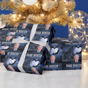 PAPEL DE REGALO JOE BIDEN NAVIDADES OSCURO INVIERNO TRANSMISOR