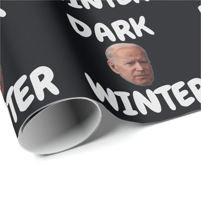 PAPEL DE REGALO JOE BIDEN NAVIDADES OSCUROS DE INVIERNO LLEVAN PAP (Esquina del rollo)