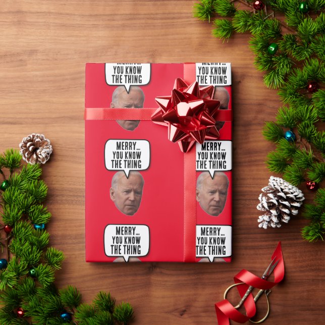 PAPEL DE REGALO JOE BIDEN NAVIDADES QUE SABES LA COSA (Regalo de vacaciones)