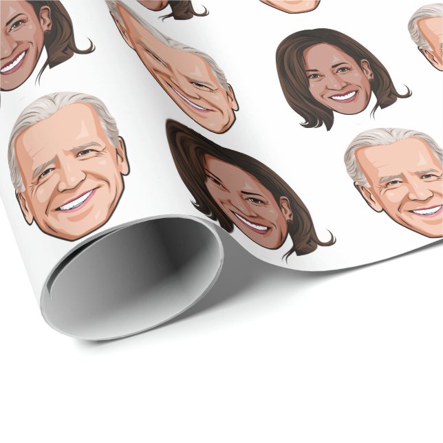 Papel De Regalo Joe Biden y Kamala Harris (Esquina del rollo)