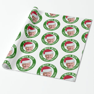Papel De Regalo Joe Santa Hat - Vamos hombre tener una Feliz Navid