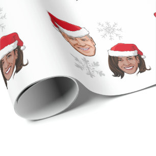 PAPEL DE REGALO JOE Y KAMALA SNOWFLAKES