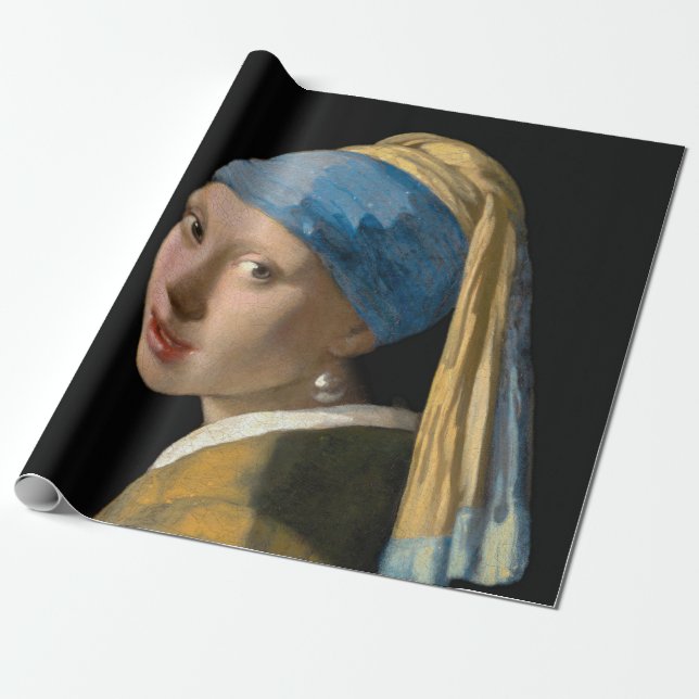Papel De Regalo Johannes Vermeer, Chica de Pearl Earring (Desenrollado)