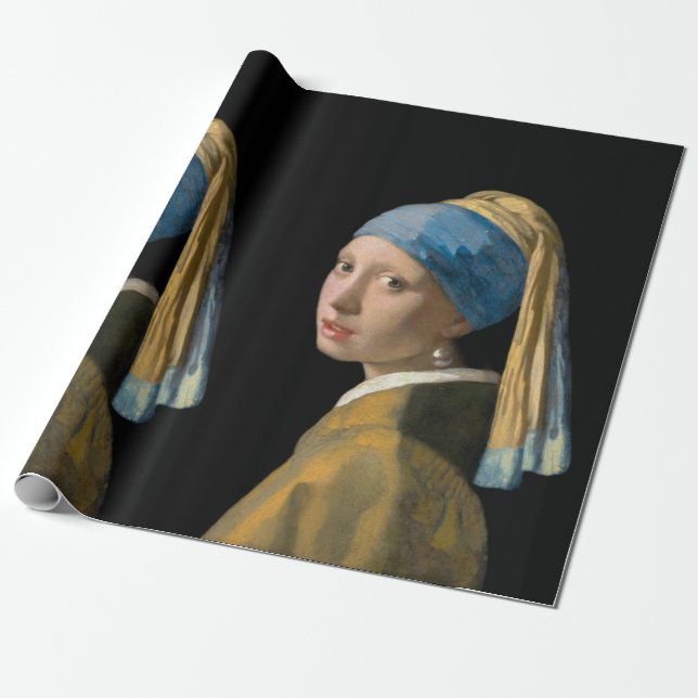 Papel De Regalo Johannes Vermeer, Chica de Pearl Earring (Desenrollado)