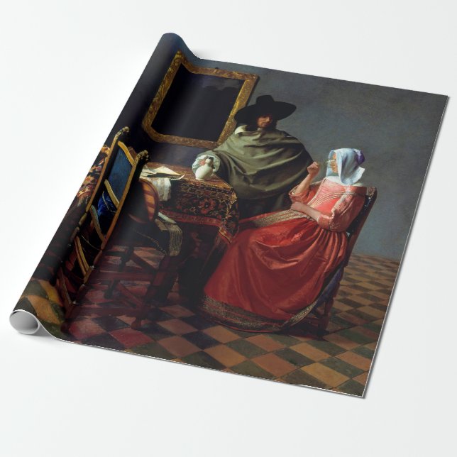 Papel De Regalo Johannes Vermeer - La copa de vino (Desenrollado)