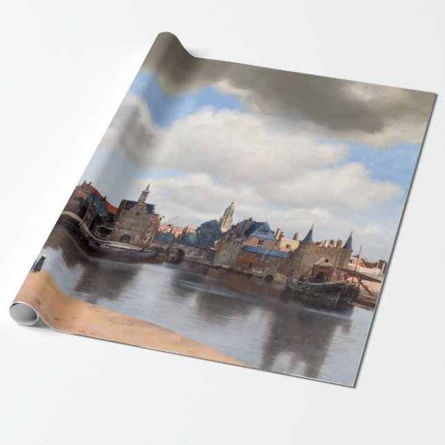 Papel De Regalo Johannes Vermeer - Vista de Delft (Desenrollado)