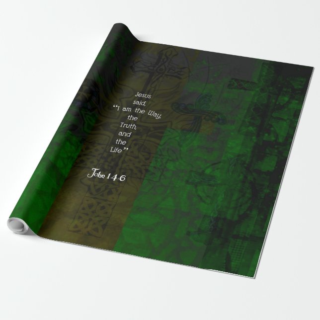 Papel De Regalo John 14:6 Biblia Verse Ruta Inspiradora (Desenrollado)