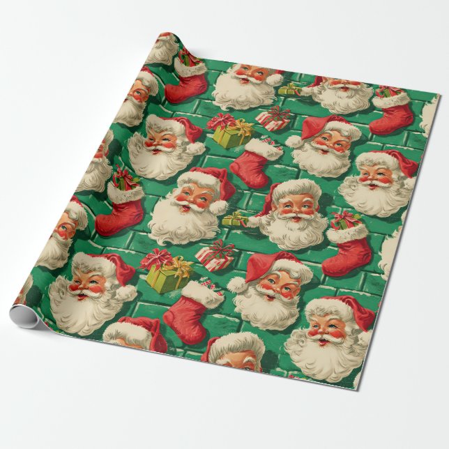Papel De Regalo Jolly Old St. Nick (Desenrollado)