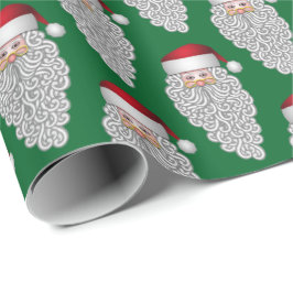 Papel De Regalo Jolly Santa sobre Green