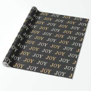 Papel De Regalo JOY (purpurina de plata / oro)