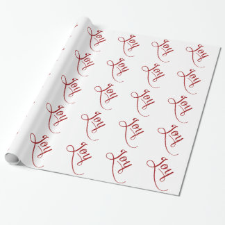 Papel De Regalo Joy Script Red