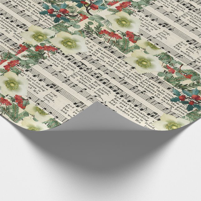 Papel De Regalo Joy To The World Sheet Music (Esquina)