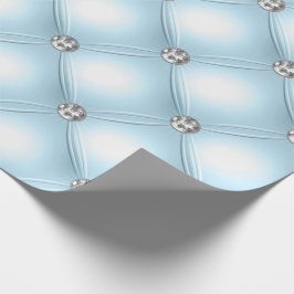 Papel De Regalo Joyas Pretty Blue Bling Hinchadas