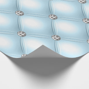 Papel De Regalo Joyas Pretty Blue Bling Hinchadas