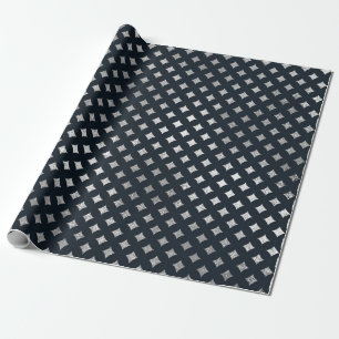 Papel De Regalo Joyería Diamont Geométrica Black Vip Silver