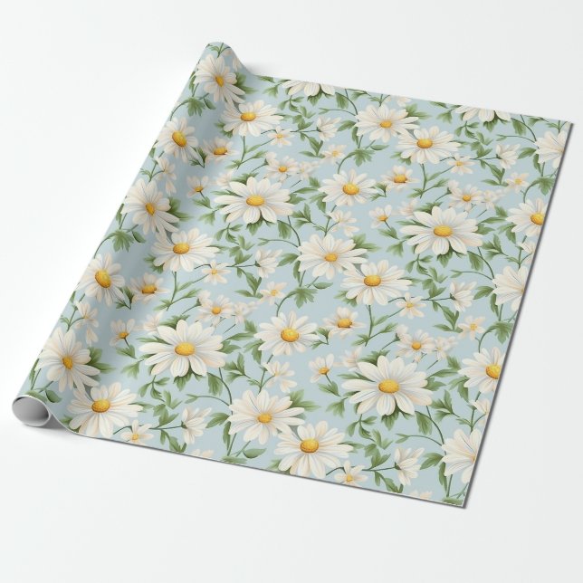 Papel De Regalo Joyful Daisy Meadow por las celebraciones brillant (Desenrollado)