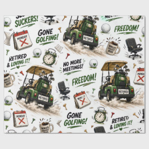 Papel De Regalo Jubilación de golf temática para golfista