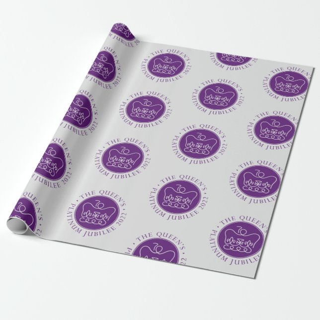 Papel De Regalo Jubileo Purple HM Queen Platinum (Desenrollado)