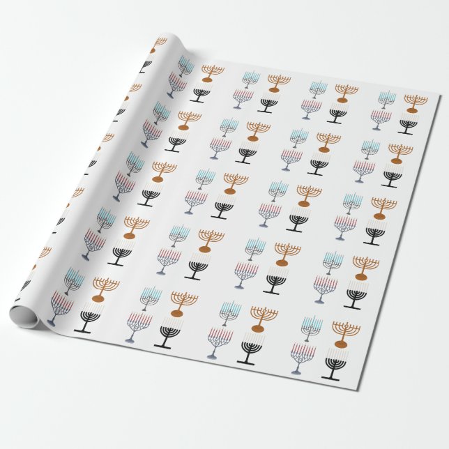 Papel De Regalo Judaísmo Hanukkah Religión judía (Desenrollado)